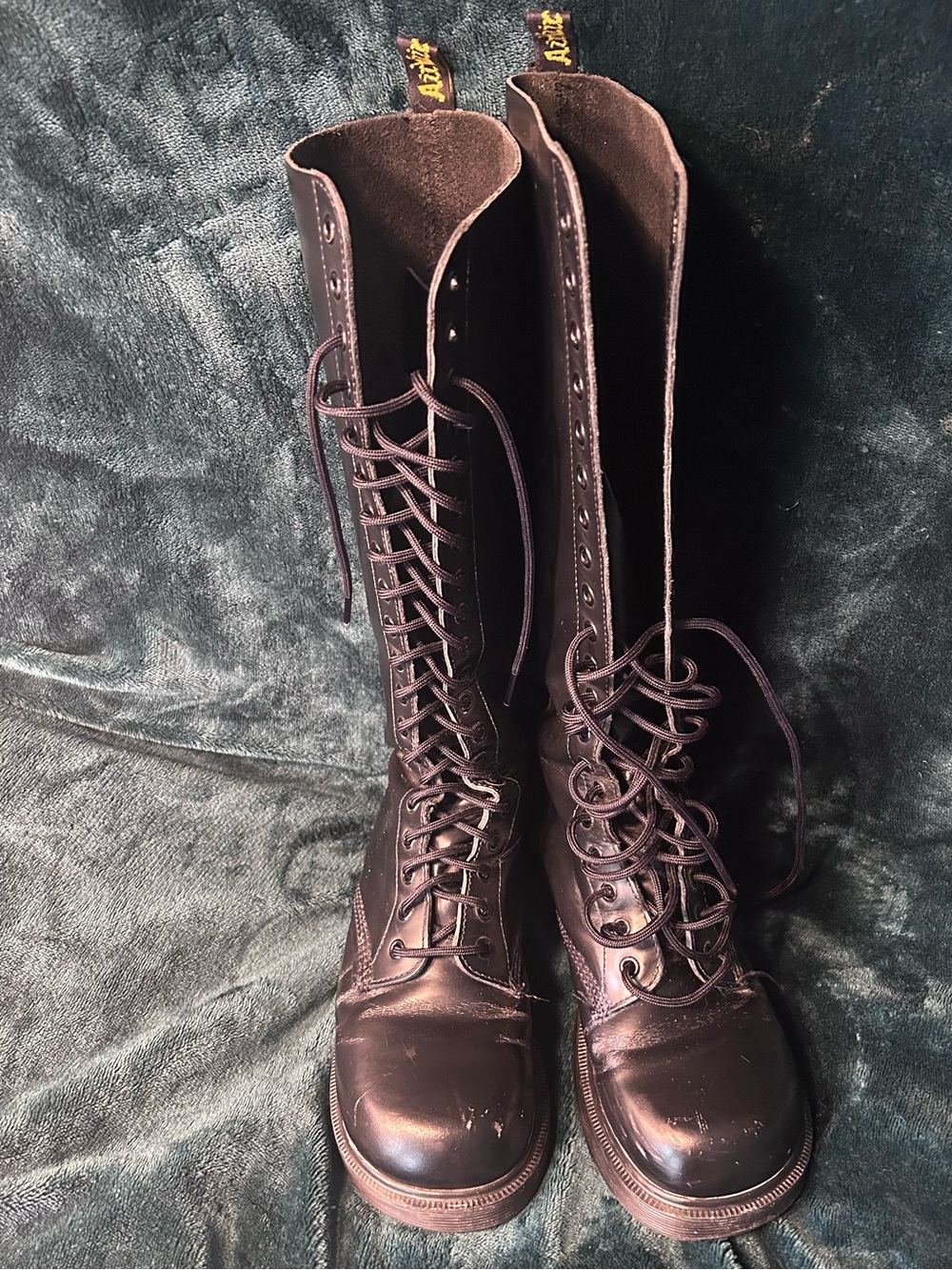 Dr. Martens Black Tall Lace-Up Leather Boots